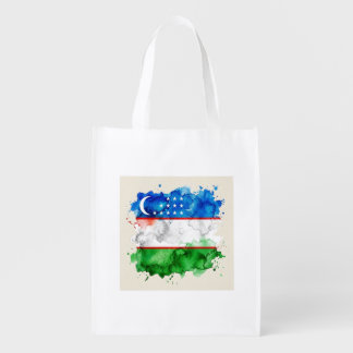 Uzbekistan Flag | Official Uzbek Emblem & Patrioti Grocery Bag