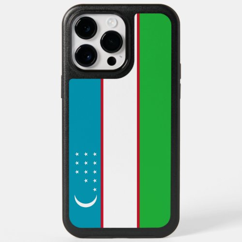 Uzbekistan flag OtterBox iPhone 14 pro max case