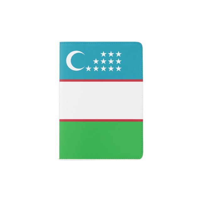 Uzbekistan Flag Passport Holder (Front)