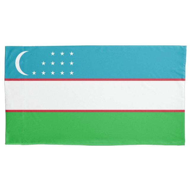 Uzbekistan flag pillow case (Front)