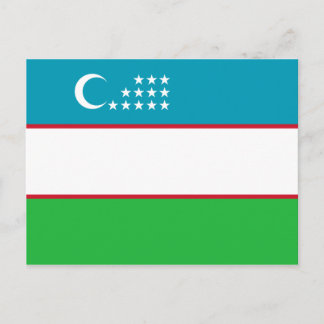 Uzbekistan Flag Postcard