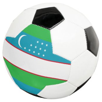 Uzbekistan Flag Soccer Ball by flagart at Zazzle