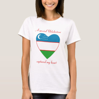 Uzbekistan Flag Sweetheart T-Shirt