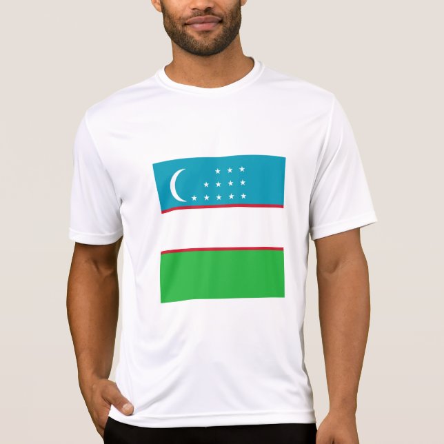 Uzbekistan flag T-Shirt (Front)