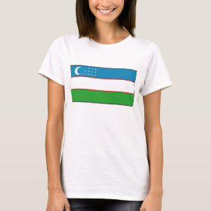 Uzbekistan Flag x Map T-Shirt