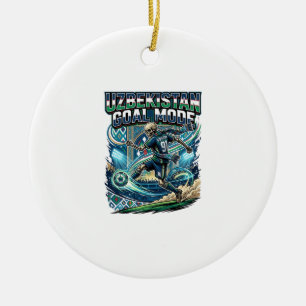 Uzbekistan Goal Mode Skeleton Striker Nations Stre Ceramic Ornament