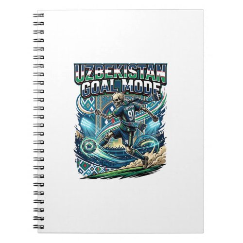 Uzbekistan Goal Mode Skeleton Striker Nations Stre Notebook
