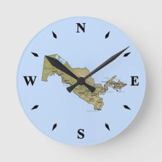 Uzbekistan Map Clock