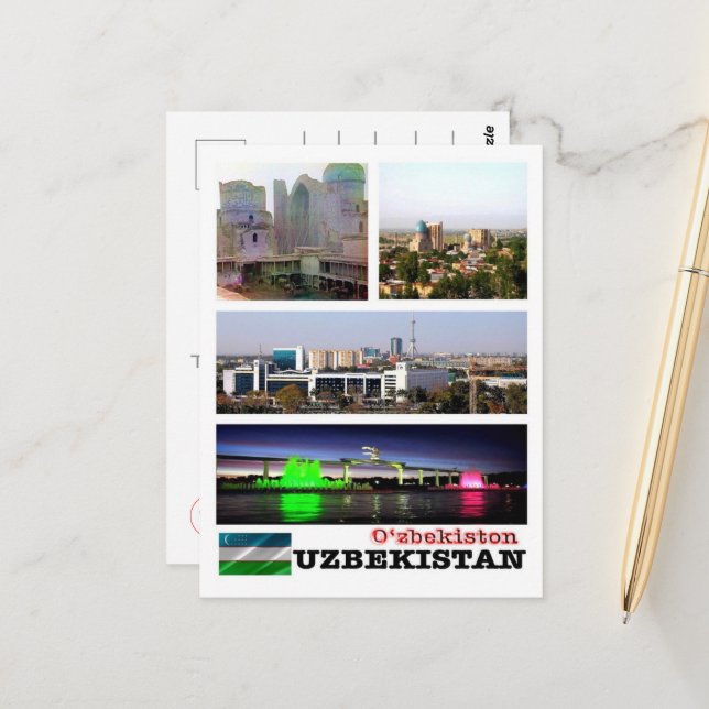 Uzbekistan - Mosaic - Postcard (Front/Back In Situ)