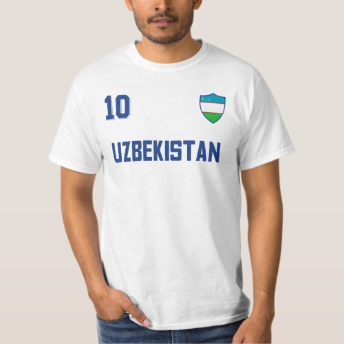 Uzbekistan National Football Team Soccer Retro Kit T_Shirt