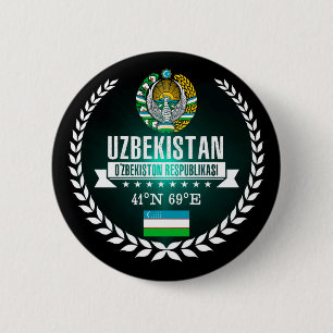Uzbekistan Pinback Button