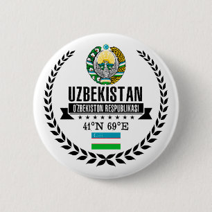 Uzbekistan Pinback Button