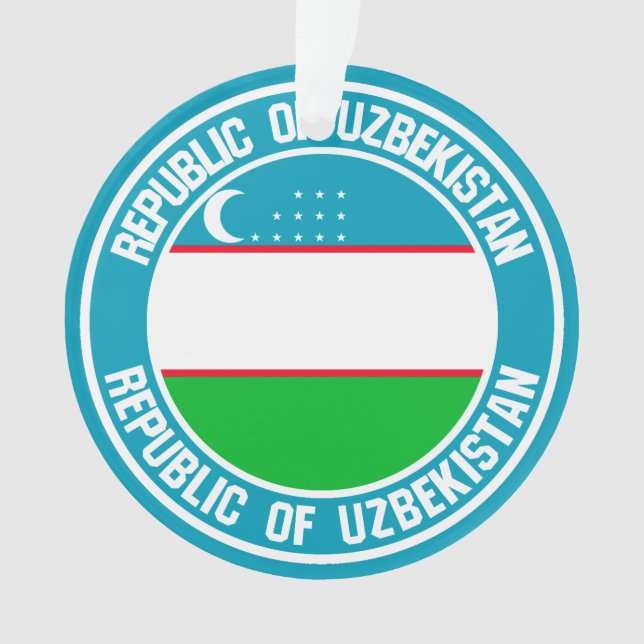 Uzbekistan Round Emblem Ornament (Front)