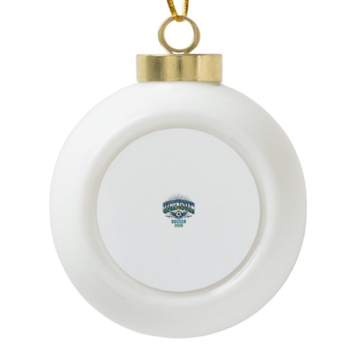 Uzbekistan Soccer 2026 Soccer Bold Country Typogra Ceramic Ball Christmas Ornament