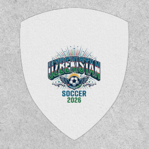 Uzbekistan Soccer 2026 Soccer Bold Country Typogra Patch