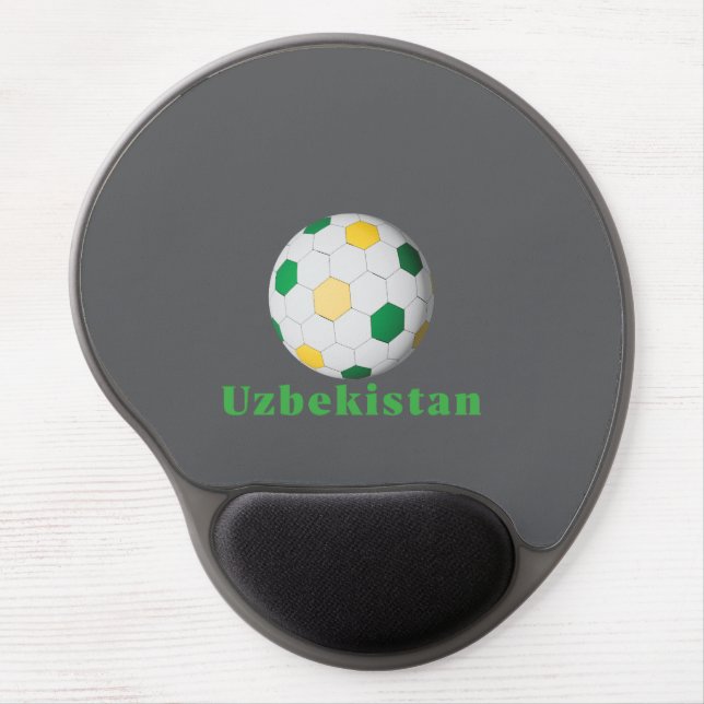 Uzbekistan Soccer Gel Mouse Pad (Front)