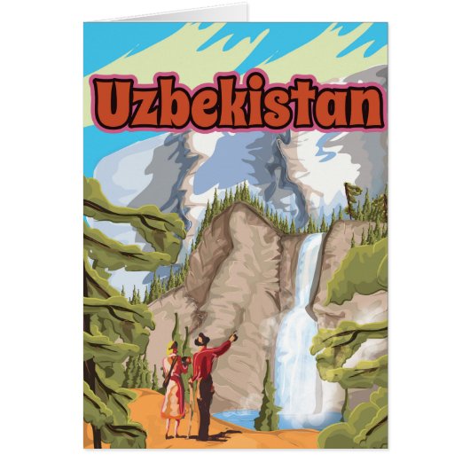 Uzbekistan vintage travel poster (Front)