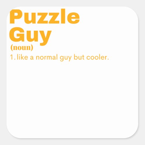 uzzle Guy _ Puzzle Square Sticker