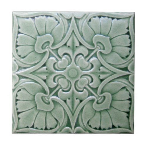 V0009 Victorian Antique Reproduction Ceramic Tile