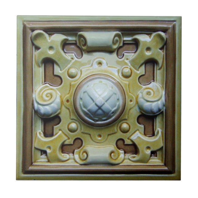 V0014 Victorian Antique Reproduction Ceramic Tile (Front)