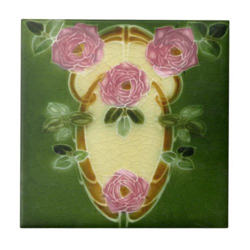 V0048 Victorian Antique Reproduction Ceramic Tile