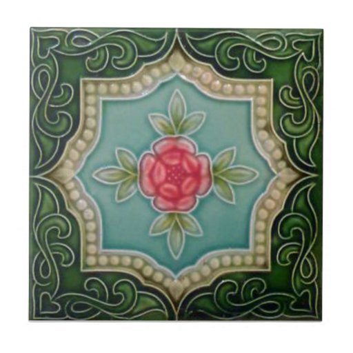 V0063 Victorian Antique Reproduction Ceramic Tile | Zazzle