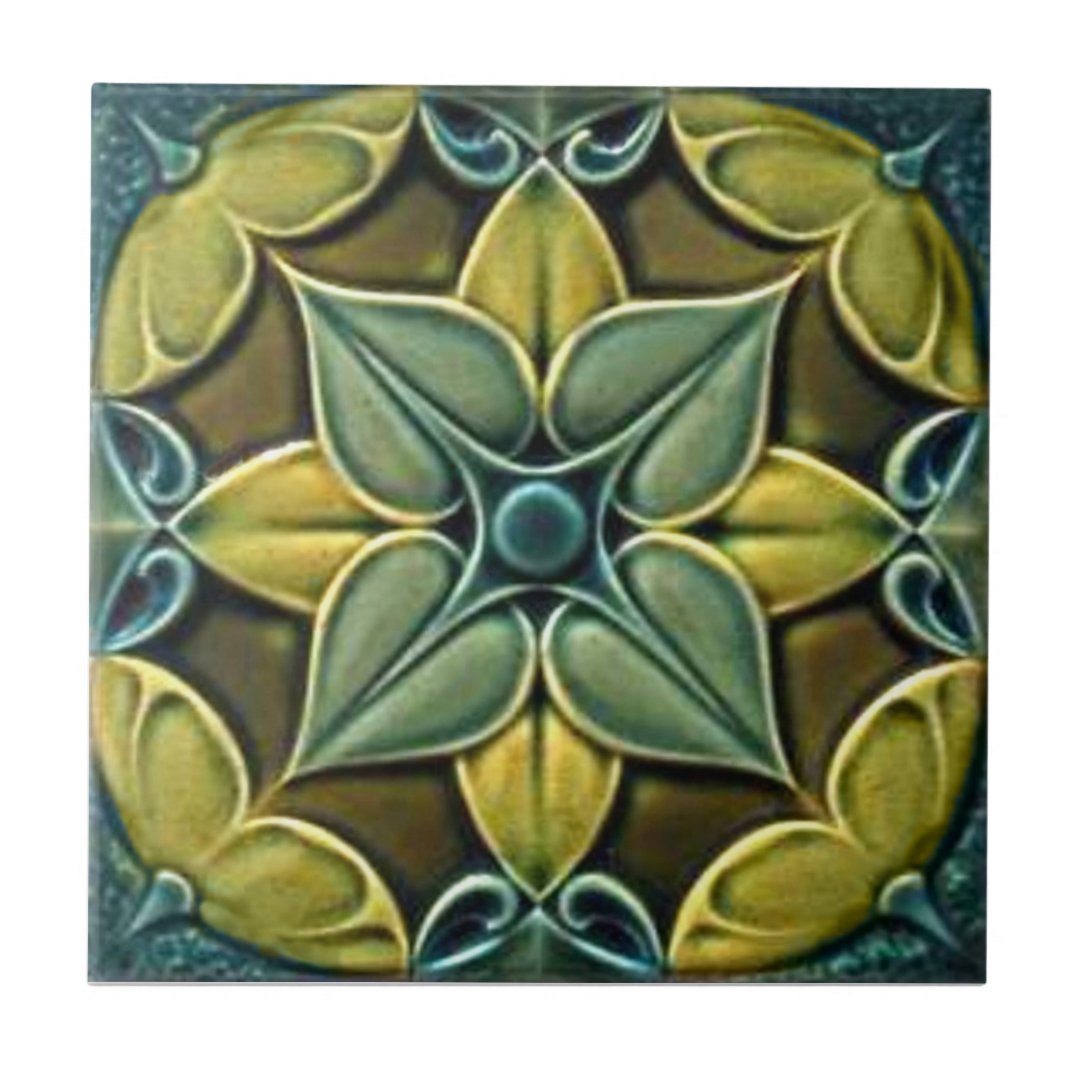 V0067 Victorian Antique Reproduction Ceramic Tile | Zazzle