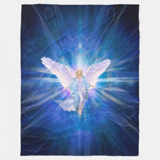 V009Angel 5 Blue Fleece Blanket