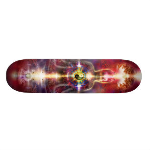 V074 Awake Buddha Dragons Skateboard Deck