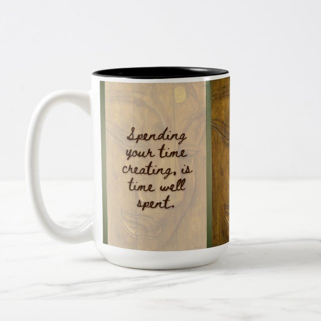 V1 BuddhaToday #5 Zen Mug - Buddha Rose & Quote  (Left)