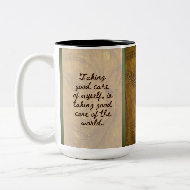 V1 BuddhaToday #6 Zen Mug - Buddha Rose & Quote  (Left)