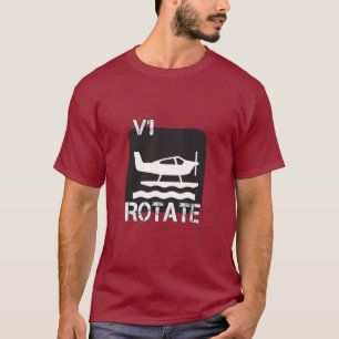V1 Rotate - Airplane Lovers Pilot Talk T-Shirt