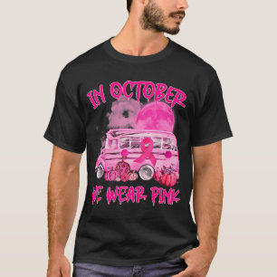 V2DJ School Bus Driver Leopard Breast Cancer T-Shirt