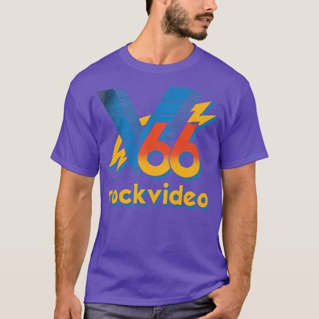 V66 Retro Boston Rock Video T-Shirt (Front)