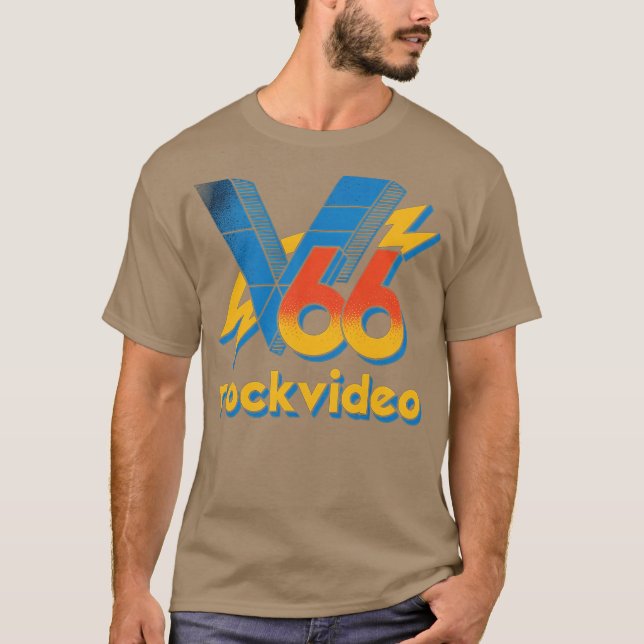 V66 Retro Boston Rock Video T-Shirt (Front)