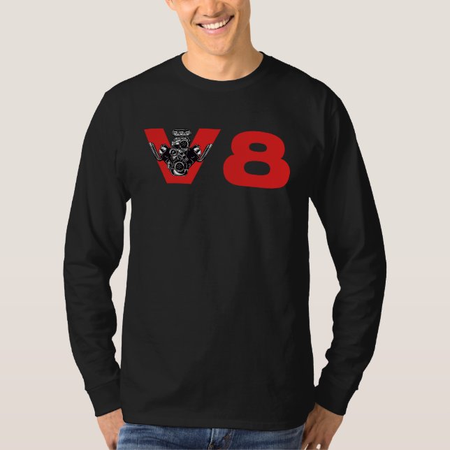 V8 Car Tuning Engine Workshop T-Shirt (Front)