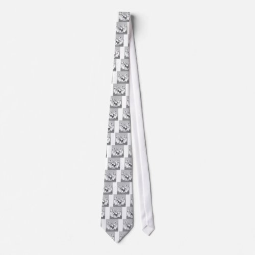 V8 engine cross section vector neck tie