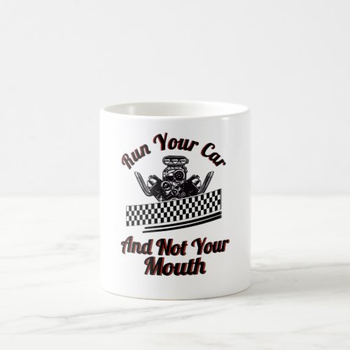 V8 Motor Racing Auto Mechanic Race Car Fan Drag Coffee Mug