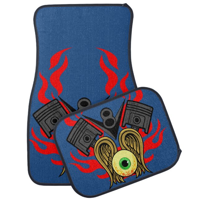 V8 Piston Heads Flying Eye Car Mat (Set)