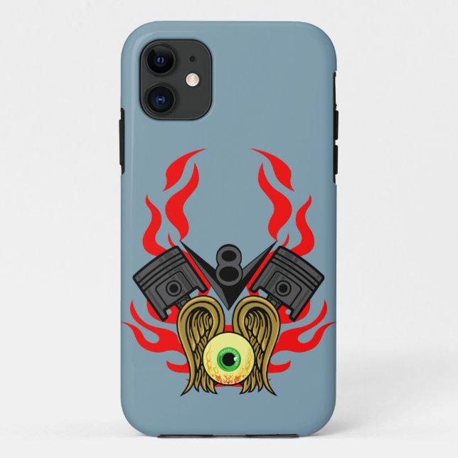 V8 Piston Heads Flying Eye Case-Mate iPhone Case (Back)
