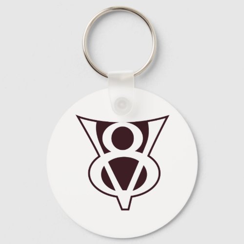 V8 Symbol Keychain