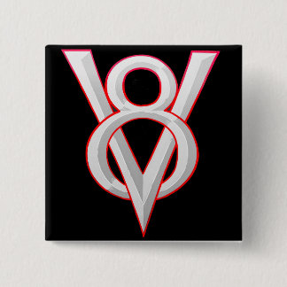 V8 symbol pinback button