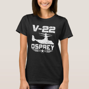V 22 MV 22 CMV 22B Osprey SVTOL Aircraft Distresse T-Shirt
