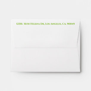 V.2 Add ADDRESS on Back, GREEN Lettering on WHITE Envelope