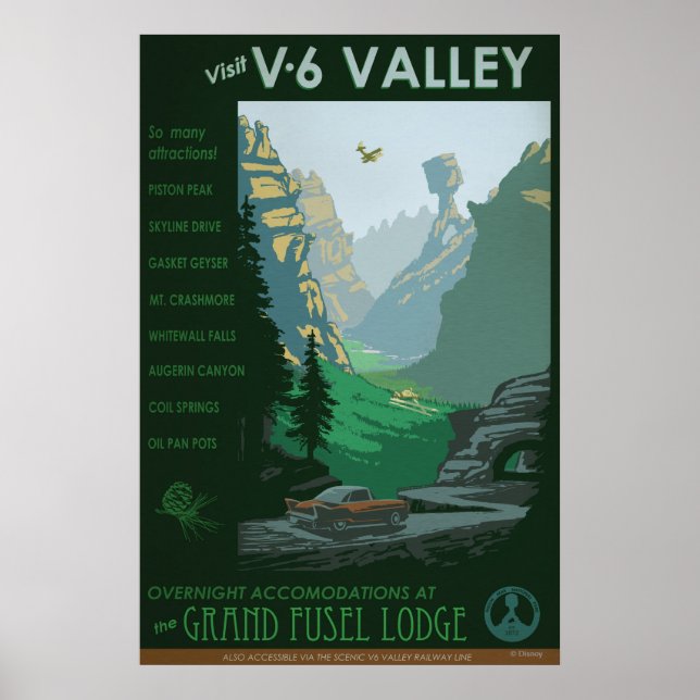 V-6 Valley Illustration Poster (Front)