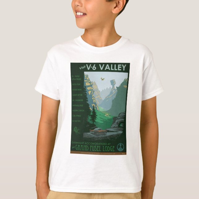 V-6 Valley Illustration T-Shirt (Front)