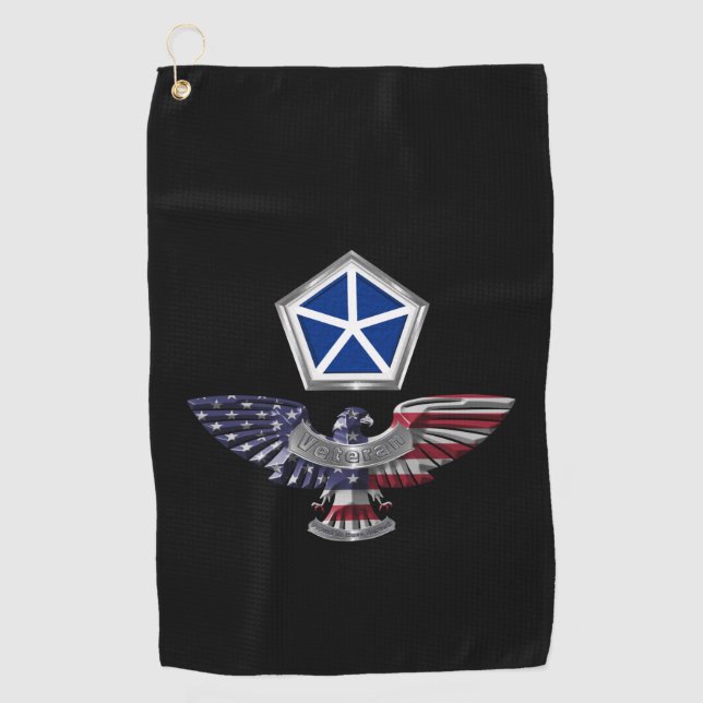 V Armored Corps Customized Eagle Golf Towel (Front)