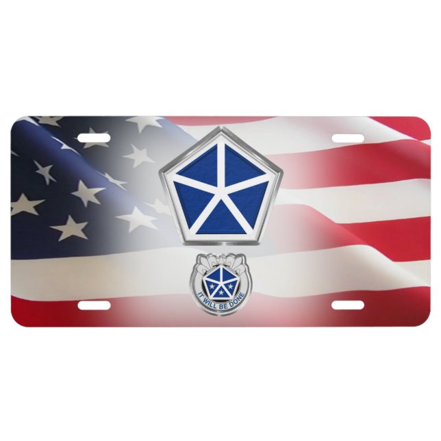V Armored Corps  License Plate (Front)