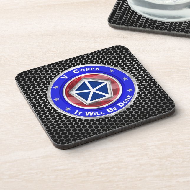 V Corps Beverage Coaster (Left Side)