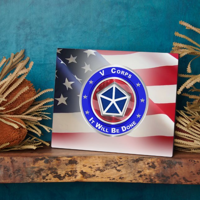 V Corps “IT WILL BE DONE”  Plaque (Side)